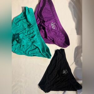 Vibrant Men’s Bottoms Trio - Teal, Purple, Size large and Black size Xl